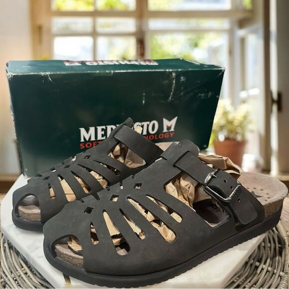 MEPHISTO Hedina Women's Leather Perforated Molded Cork Footbed Mule Sandal EU 41 - Picture 14 of 16